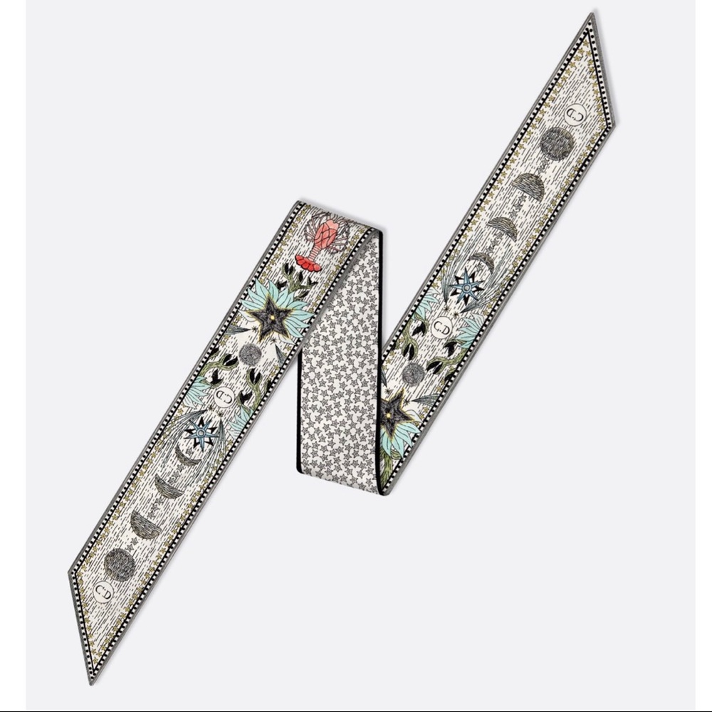 Authentic Dior Moon Tarot Mitzah scarf twilly